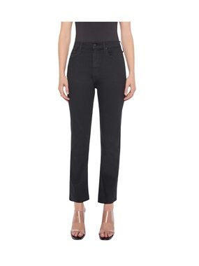 MOTHER Black Jeans High Waisted Rider Ankle Jeans Not Guilty Straight Leg 28
